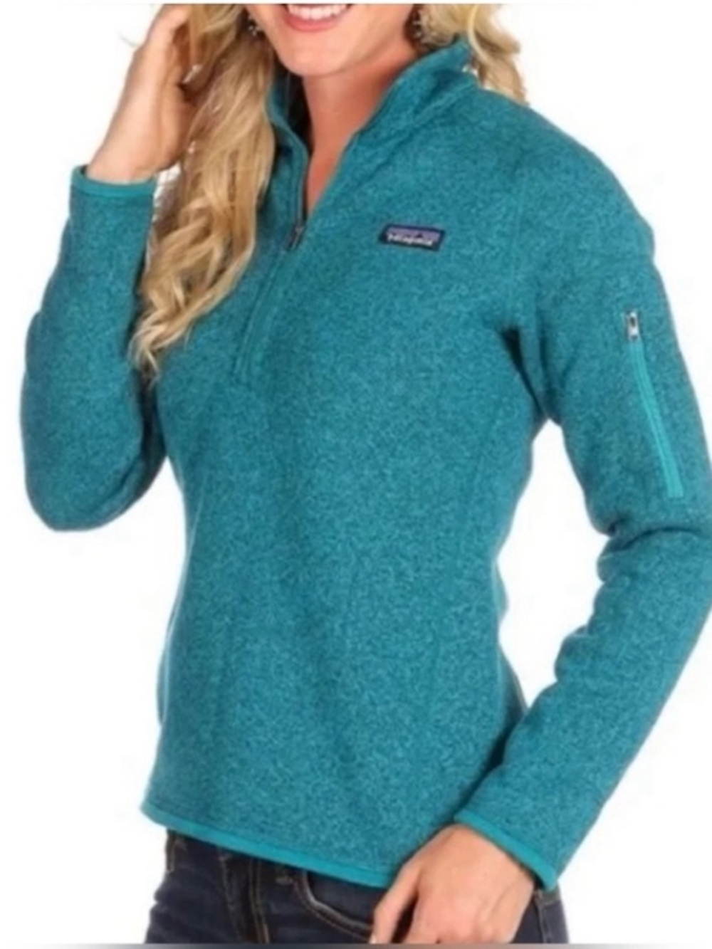 Patagonia Better Sweater® 1/4-Zip Fleece Pullover Teal Women’s Small Outdoor